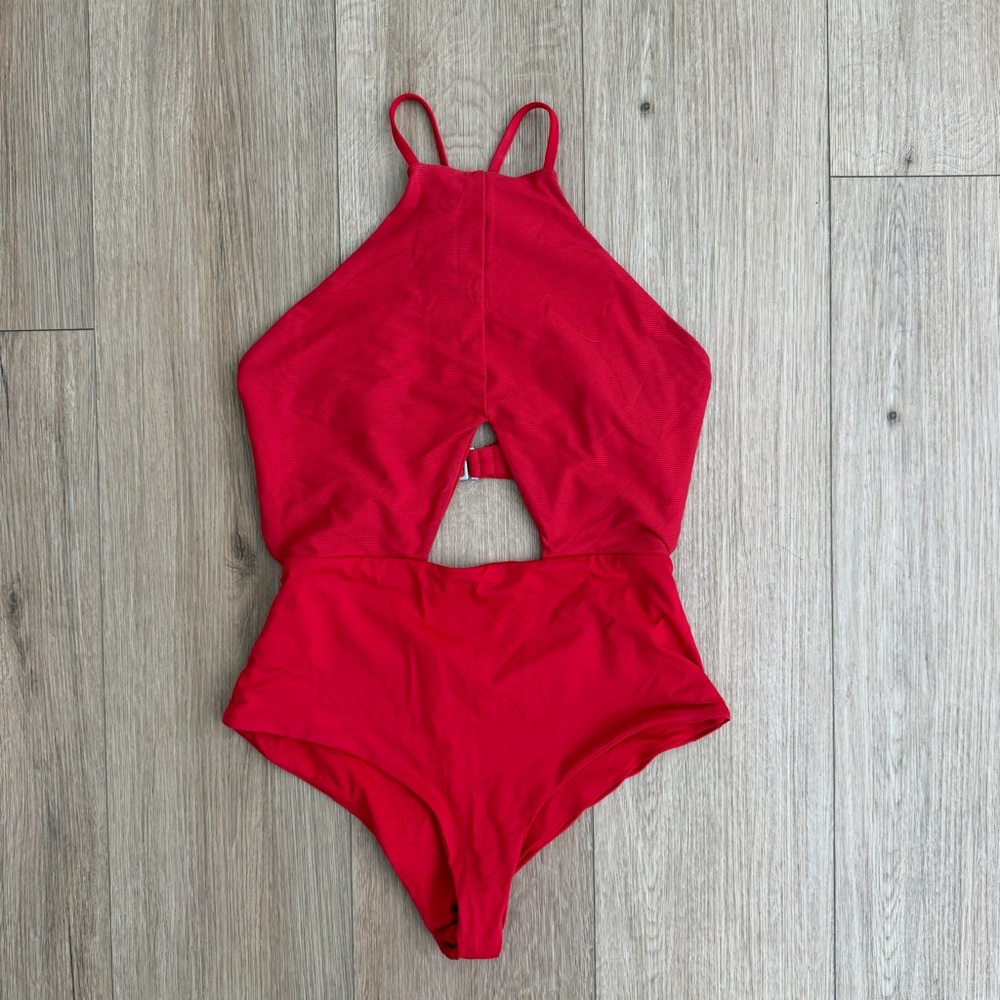 Tavik Red One-Piece Cutout Swimsuit